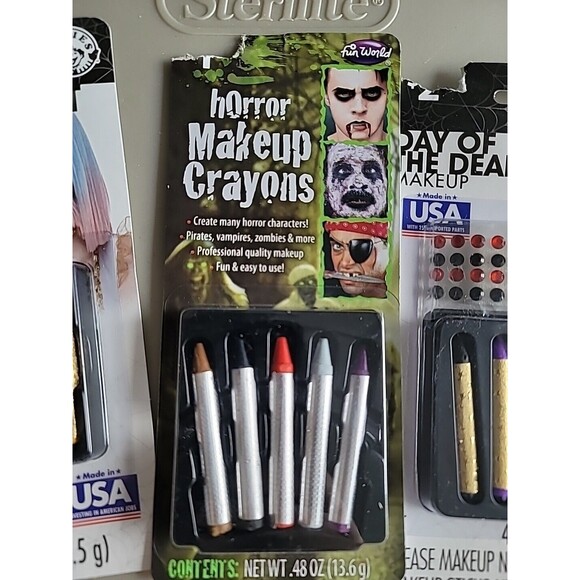 Pearlescent Makeup Sticks,  5 Piece Face Paint Crayons Multi Colors Set of 3 NEW - Picture 4 of 8